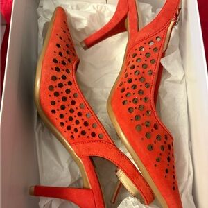 Calvin Klein Vibrant Orange Heels